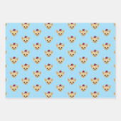 Niedliche Chihuahua-Weihnachtsmannmütze Geschenkpapier Set (Vorderseite 3)