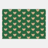 Niedliche Chihuahua-Weihnachtsmannmütze Geschenkpapier Set (Vorderseite 2)