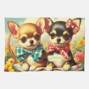 Niedliche Chihuahua Welpen Geschirrtuch