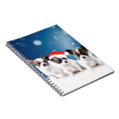 Niedliche Chihuahua Welpen mit Weihnachtsmannmütze Notizblock (Rechte Seite)