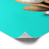 Niedliche Chihuahua-Welpenbrille Poster (Ecke)