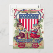 Niedliche Children American Shield Cannon Postkarte (Vorne/Hinten)