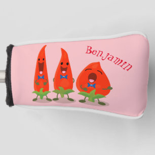 Niedliche Chili-Paprikaschoten Cartoon-Illustratio Golf Headcover