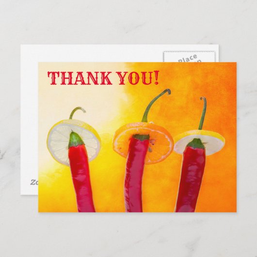 Niedliche Chili Paprikaschoten Hola Amigo Funny in Postkarte (Vorne/Hinten)