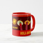 Niedliche Chili Paprikaschoten Hola Amigo Funny in Tasse (VorderseiteRechts)