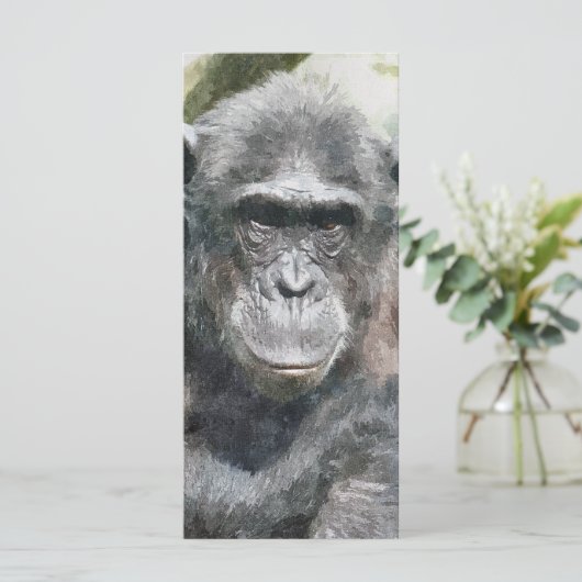 NIEDLICHE CHIMPANZEE-KARTE (Stehend Vorderseite)