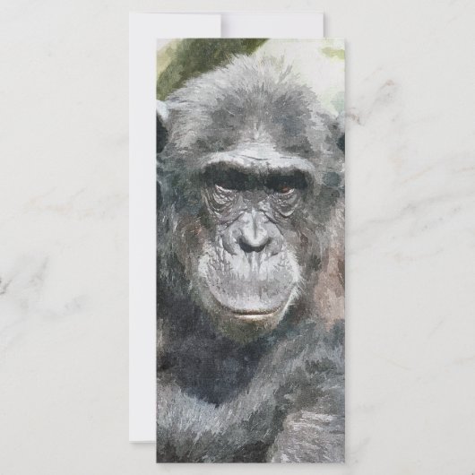 NIEDLICHE CHIMPANZEE-KARTE (Vorderseite)