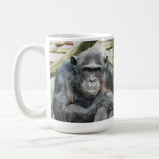 NIEDLICHE CHIMPANZEES KAFFEETASSE (Links)