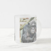 NIEDLICHE CHIMPANZEES MATTGLASTASSE (VorderseiteRechts)
