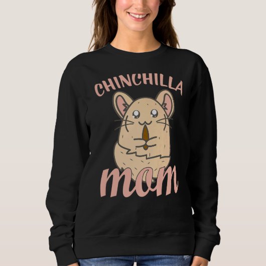 Niedliche Chinchilla-Mama Sweatshirt (Vorderseite)