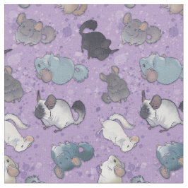 Niedliche Chinchilla Scatter-Niedlicher Tiere auf  Stoff
