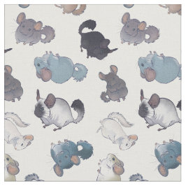 Niedliche Chinchilla Scatter Niedlicher Tiere auf  Stoff