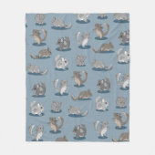 Niedliche Chinchillas Fleecedecke (Vorderseite)