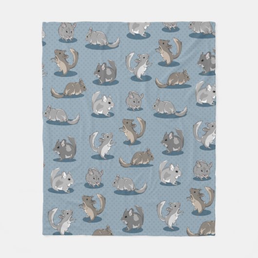 Niedliche Chinchillas Fleecedecke (Vorderseite)