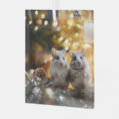 Niedliche Chinchillas Ornament Aus Glas (Vorderseite links)
