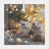 Niedliche Chinchillas Ornament Aus Glas (Vorderseite)
