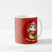 Niedliche chinesische Schlange chinesisches Neujah Kaffeetasse (VorderseiteRechts)