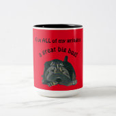 Niedliche chinesische Shar Pei-Tasse Zweifarbige Tasse (Mittel)