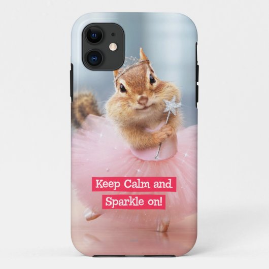 Niedliche Chipmunk-Ballerina im Tutu am Case-Mate iPhone Hülle (Rückseite)