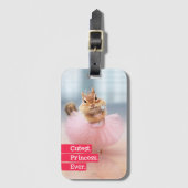 Niedliche Chipmunk-Ballerina im Tutu am Gepäckanhänger (Vorderseite Vertikal)