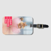 Niedliche Chipmunk-Ballerina im Tutu am Gepäckanhänger (Vorderseite (Horizontal))