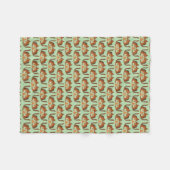 Niedliche Chipmunks-Hochzeit im Herbst Gemustert Fleecedecke (Vorderseite (Horizontal))