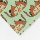 Niedliche Chipmunks-Hochzeit im Herbst Gemustert Fleecedecke (Ecke)
