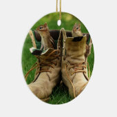 Niedliche Chipmunks in den Stiefeln Keramik Ornament (Rechts)