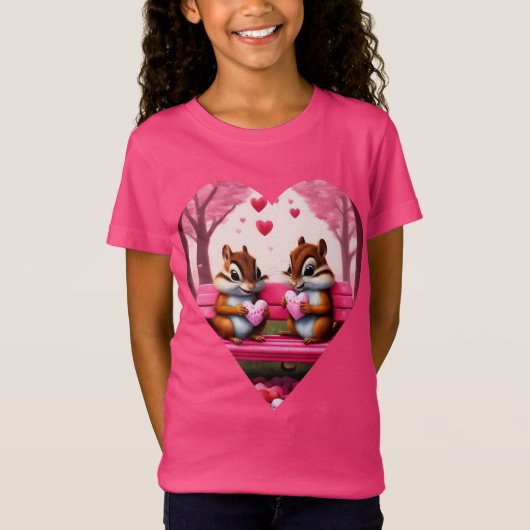 Niedliche Chipmunks und Bonbons T-Shirt (Vorderseite)