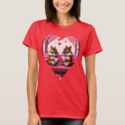 Niedliche Chipmunks und Bonbons T-Shirt (Vorderseite)