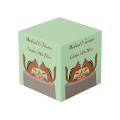 Niedliche Chipsätze Hochzeit im Herbst Benutzerdef Würfel (Rückseite Schrägansicht)