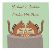 Niedliche Chipsätze Hochzeit im Herbst Benutzerdef Würfel (Vorderseite)