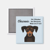 Niedliche Chiweenie Aufwertung Chihuahua Dackel Magnet (Vorderseite/Rückseite)