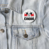 Niedliche Chor-Rot-Marienkäfer Button (Beispiel)