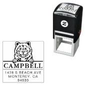 Niedliche Chow-Chow benutzerdefinierte Dosenadress Permastempel (Beispiel)