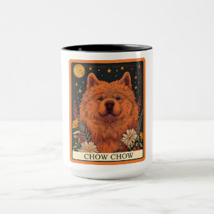 Niedliche Chow Chow Chow Dog Tarot Card Tasse