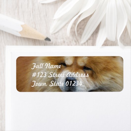 Niedliche Chow Chow Mailing Labels (Insitu)