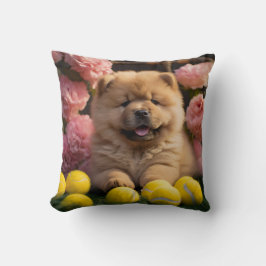 🐕 Niedliche Chow Chow Pup mit Tennisball Kissen