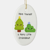 Niedliche Chrismukka-Ornament Keramik Ornament (Rechts)