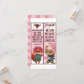 Niedliche Christliche Liebe Bibel Verse Kinder Les Karte (Vorderseite/Rückseite Beispiel)