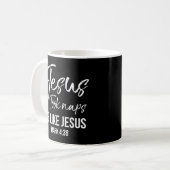 Niedliche Christliche Mama Jesus nahm Nickerchen w Kaffeetasse (Vorderseite Links)