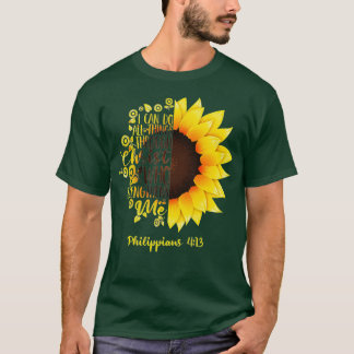 Niedliche Christliche Sonnenblume Geschenk Beste r T-Shirt