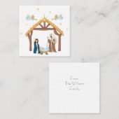 Niedliche Christliche Weihnachtskarte Mitteilungskarte (Vorne/Hinten)