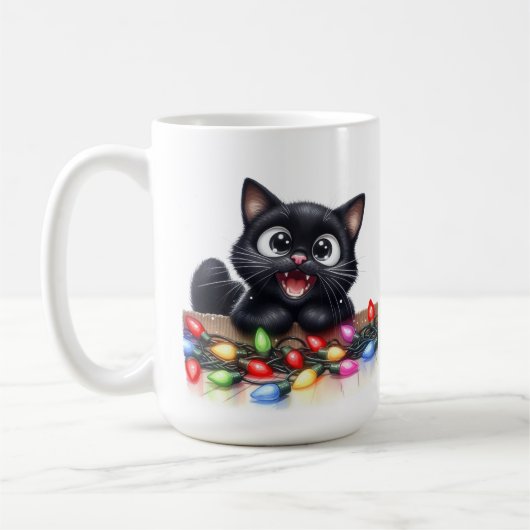 NIEDLICHE CHRISTMAS SCHWARZE KÜCHE MIT LICHT KAFFEETASSE (Links)