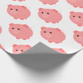 Niedliche Chubby Schwein-Geschenk-Verpackung Geschenkpapier (Ecke)