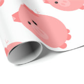 Niedliche Chubby Schwein-Geschenk-Verpackung Geschenkpapier (Rolleneckpunkt)