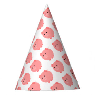 Niedliche Chubby Schwein-Party-Hüte Partyhütchen