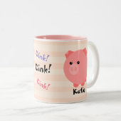 Niedliche Chubby Schwein-Tasse Zweifarbige Tasse (VorderseiteRechts)