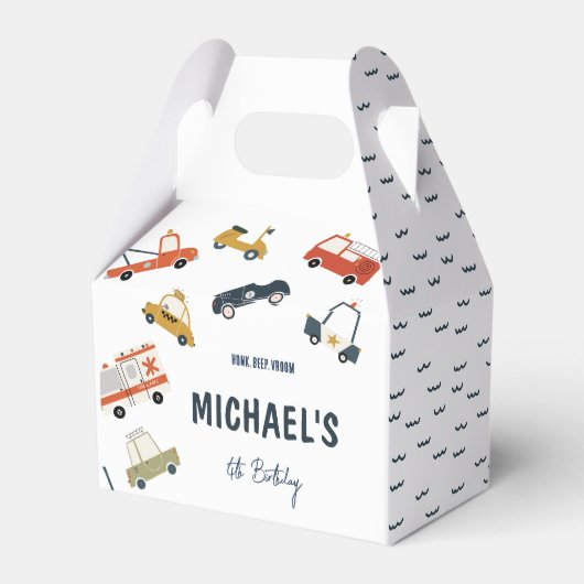 Niedliche City Cars Gable Fevor Box Geschenkschachtel (Rückseite)