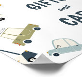 Niedliche City Cars Geburtstagszeichen Poster (Ecke)